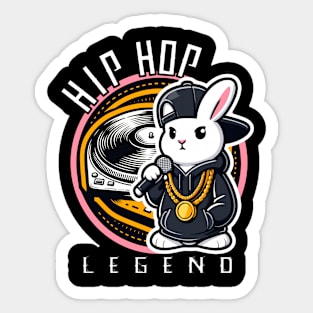 Hip Hop Legend Bunny Rabbit Sticker